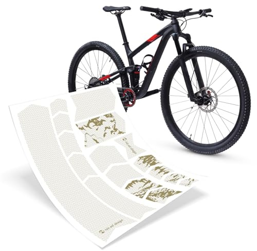 Riesel Design® Frame:Tape 3000 Fahrrad Rahmenschutz - Stylische Fahrrad Schutzfolie/Selbstklebende Fahrradschutzfolien/MTB Rahmenschutzfolie als Kratzschutz (Alpine)