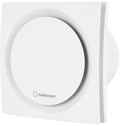 Turbionaire RING 150 SW Badlüfter, 150 mm, Weiß, Doppelte Ansaugung, Wasserdicht, Mit Rückschlagklappe – Ideal für Belüftung im Badezimmer und WC
