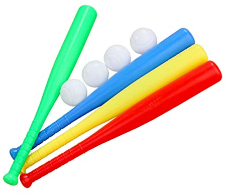 HEMOTON 1 Juego Juego de Beisbol Equipo de práctica de béisbol Juego de Pelota y Bate Juguetes béisbol plástico pelotas béisbol plástico Bate de béisbol Juguetes niños Deportes Colocar tee