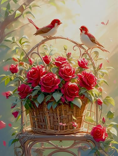 Yqwzhqmy Diamond Painting ，Flower Diamond Painting，Diamond Painting Set for Adults，for Wall Room Home Decoration 30x40cm