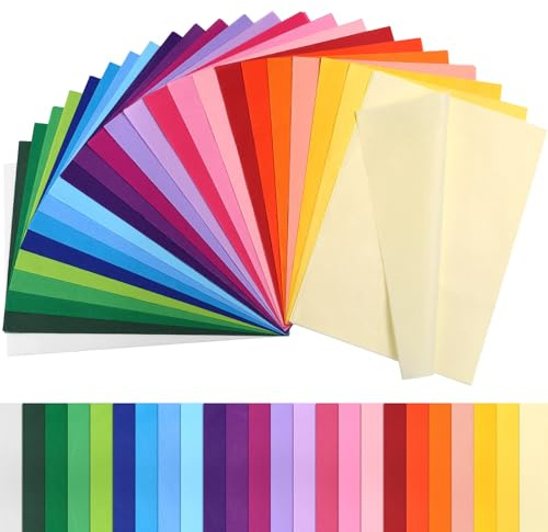 Kesote 240 hojas Papel de Seda 29 x 20 cm Papel de 24 Colores para Hacer Manualidades Decorativas