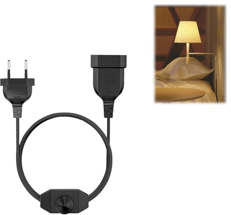 Regulador Intensidad LED con Interruptor,Enchufe Plano Europeo