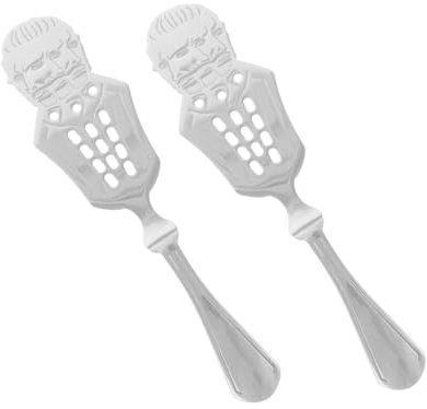 Hemobllo 2piezas Cucharas Inoxidable Para De Filtro Multifuncional Para Cócteles Utensilios Vintage Para Preparar Bebidas Bares