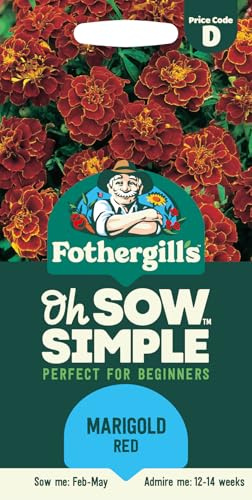 Fothergill's Oh Sow Simple, Marigold Red Flower Seeds, Sow: Feb-Apr