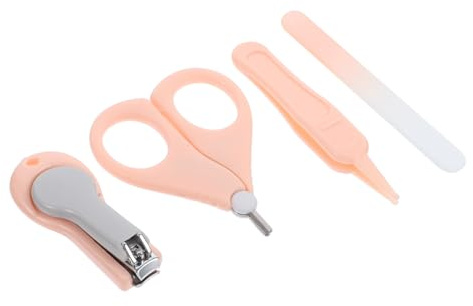 Hohopeti Kit de Cuidado de Uñas para Bebés con Tijeras y Cortaúñas Carbono para Recién Nacidos y Pequeños Seguro y Delicado para Higiene Infantil sin Riesgo de Pellizcos