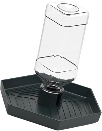 Nucelit Dispensador automático de agua para reptiles, fácil de limpiar, comedero de alimentos, cuenco de agua para tortugas y lagartos, suministro de riego para reptiles