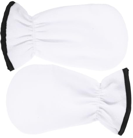 TOYANDONA Guanti Esfolianti Corpo in Flanella e Poliestere, Guanti per Scrub Idratanti e Lavabili, per Cura Spa a Casa e Trattamento Mani