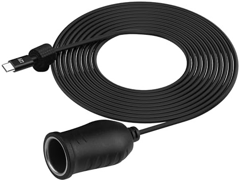 TIENFOKOTA Adaptador USB C a encendedor de cigarrillos 3M 12V tipo C hembra a hembra, compatible con cámara de salpicadero, GPS, luces LED de coche, ventilador de coche y dispositivos portátiles