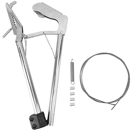 Zjythocyber Raccoglitore di serpenti pieghevole Snake Tong, strumento per afferrare rettili con blocco, strumento professionale per la cattura di serpenti in filo pesante da 1,5 mm per la (100 cm)