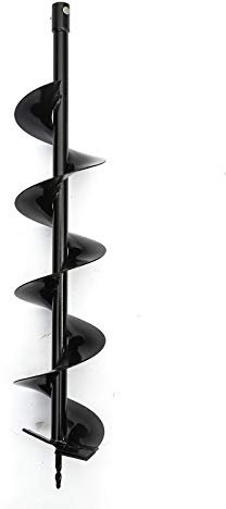 15x80cm Hole Digger Earth Auger Metal Drill Bit 150mm Diameter 800mm Length Petrol Garden Bulb Fence Post Plant Tree Borer Driller Digger