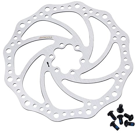 Bynccea 140mm 160mm 180mm 203mm Bike Disc Brake Rotor with 6 Bolts Fit for Road Mountain Bike BMX MTB