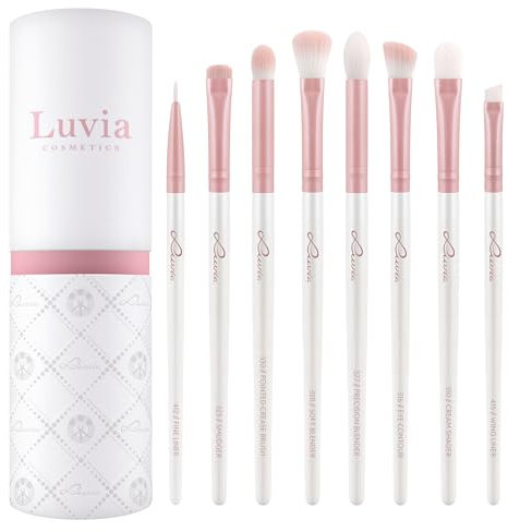 Augenpinsel-Set Luvia, All Eye Want Brush Set, Lidschatten Schminkpinsel-Set, Perfektes Verblenden & Auftragen, 8 Vegane Kosmetikpinsel