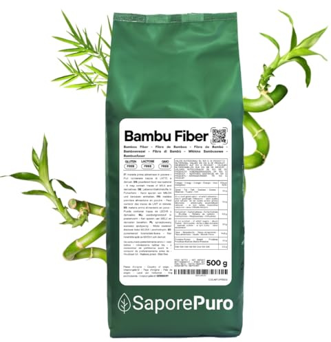 SaporePuro Fibra di Bambù alimentare - 500 gr - farina a basso contenuto di carboidrati