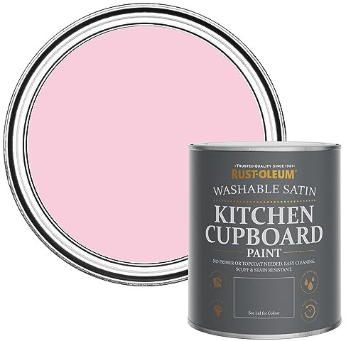 Rust-Oleum Peinture Rose pour Meubles de Cuisine, Finition Satinée - Bonbon 750ml