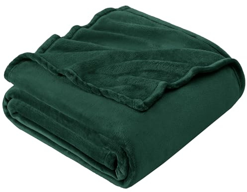 EHEYCIGA Extra Large Fleece Throw Blanket for Sofa 270x230cm, Dark Green | Soft Fluffy Blanket for Bed, Warm Large Throws for Adults, Fit All Season