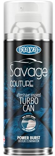 Savage Couture Turbo Car Air Freshener Spray – Powerful, Strong & Long Lasting Odour Eliminating Masculine Scent – Interior Freshener & Essential Car Accessories for Men and Women – 400ml, 1 Pack