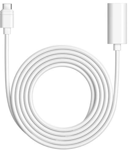 TUSITA 10 ft. USB-C Cavo di Prolunga - Compatibile con Ring USB-C Solar Panel, Telecamere di Sicurezza