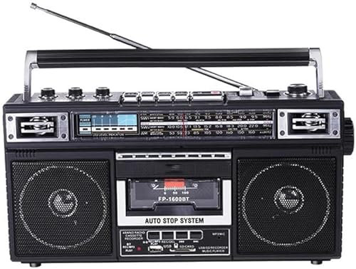 MNBVH Reproductor De Cassette Bluetooth Portátil, Radio Y Grabadora Retro, Admite Radio De 3 Bandas, Radio por Internet con Receptor Am/FM, Admite Reproducción De Tarjeta TF/USB Y Bluetooth