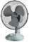 Bestron Ventilador de mesa Ø 27cm, pequeño ventilador con 2 niveles de velocidad y función de oscilación de 75°, Altura: 29 cm, 30W, DDF27G, Color: Gris