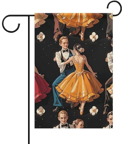 Drapeau de jardin extérieur double face - Bannière de décoration de salle de bal - Petit motif - Drapeaux de cour - Décoration de jardin - Drapeaux de bienvenue - Bannières en polyester 200D robuste