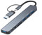 SINEHO Hub USB Double 8-en-1, Adaptateur USB C Multiport avec USB 3.0, 3X USB2.0, Données USB-C, Audio 3.5mm, SD/TF pour MacBook, PC Portables, PC