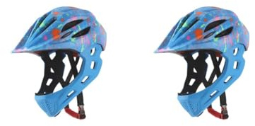 2 set Bambini Casco Bici Bambino Casco Da Bicicletta per Skateboard Arrampicata Su Roccia Bicicletta Blu