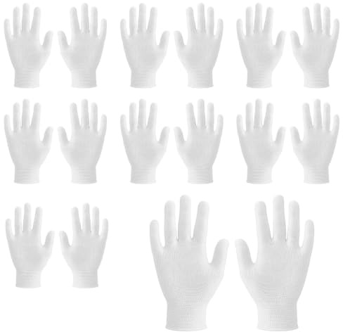 8 Pares Guantes de Algodon Niños, Guantes Blancos Durante Noche 4 a 8 años | Guantes Blancos Niño, Hidratantes de Algodón Lavables y Reutilizables, Adecuados con Eccema de Manos secas Durante