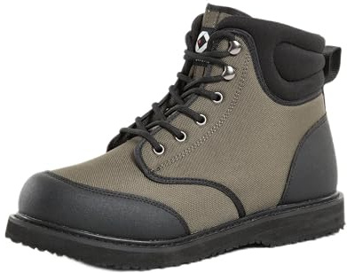 Duck and Fish Men's Sticky Rubber Sole Wading Shoe (11 US) Olive