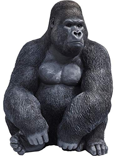 Kare Design Figura Decorativa Monkey Gorilla Side Xl, Nero, 76Cm