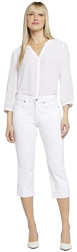 NYDJ Marilyn Crop Cuff Jean para Mujer - Blanco - 6 US