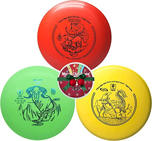 Yikun Scheiben Professional Disc Golf Set 4 in 1|PDGA Approved|Putter Midrange Driver Disc|165–176 g|Perfect Outdoor Spiele für Kinder und Erwachsene…