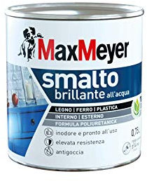 Maxmeyer Smalto All'Acqua Poliuretanico Brillante Bianco 0,75 L