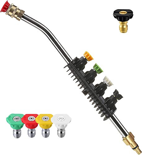 Hochdruckreiniger Lanze, 13 Zoll Hochdruckreiniger Pistole mit 5 Einstellbar Spritzdüsen, 180Bar Hochdruckreiniger Aufsatz für Hochdruckreiniger LAVOR, Parkside and HUTER-Teilmodelle