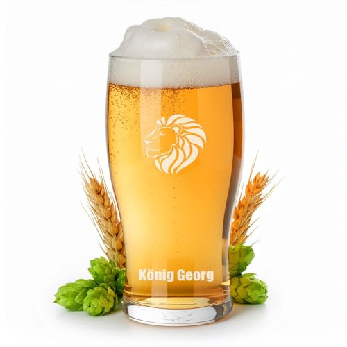Maverton Bierglas mit Gravur - personalisierter Bierkrug - 570 ml - Geburtstagsgeschenk für Männer - Geschenkidee für Bierfreunde - personalisierte Geschenke Herren