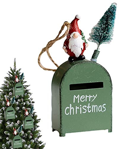1 X Weihnachts-Briefkasten-Dekoration, Gesichtslose Metall-Aufbewahrungskoffer Für Geschenke, Karten, Souvenirs, Weihnachtszwerg-Briefkasten, Briefkasten-Zubehör Für Geburtstag, Babypartys
