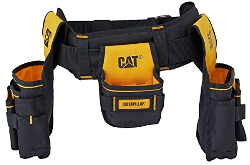 CATERPILLAR - Porte outils professionnel ceinture bricolage Sangle rembourée 3 poches Taille réglable