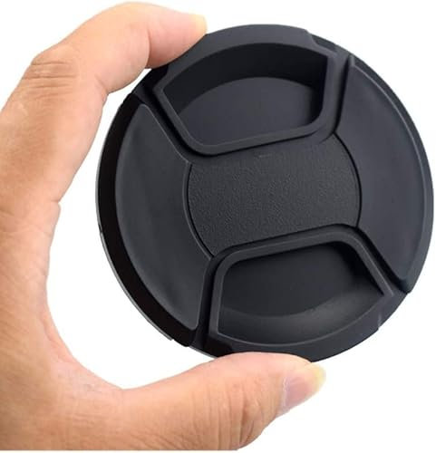 Tappo Coprilente Universale Compatibilie con Tutte le Tipologie di Macchine Fotografiche Tappo Nero Universale Copriobiettivo (77mm)