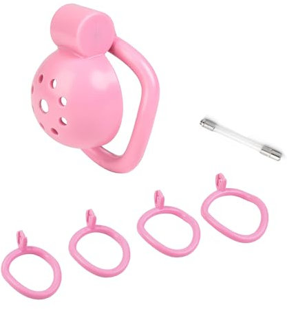 Gabbia Pene Chastity Cage Penis Cage Cock Cage Bdsm Sex Toy Uomo Castità Maschile Per Giochi Erotitici Sexy Per Coppie 680 (Silicone Tube,Pink)