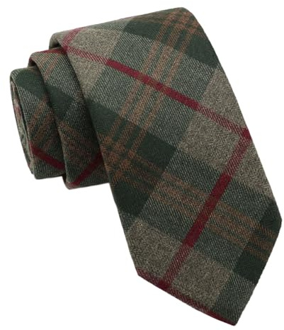 GHTIYLP Mens Tie Cotton Skinny Ties for Men, Plaid Striped Men's Neckties Cashmere Wool Necktie for Business Wedding Party (Style-01)