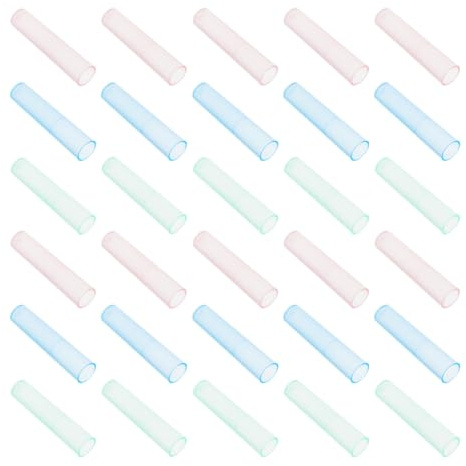 SUPERFINDINGS 60 unidades 3 colores plástico tapa lápiz punta protectora cubierta de extensión de lápiz colorido soporte para lápices de madera oficina suministros escolares