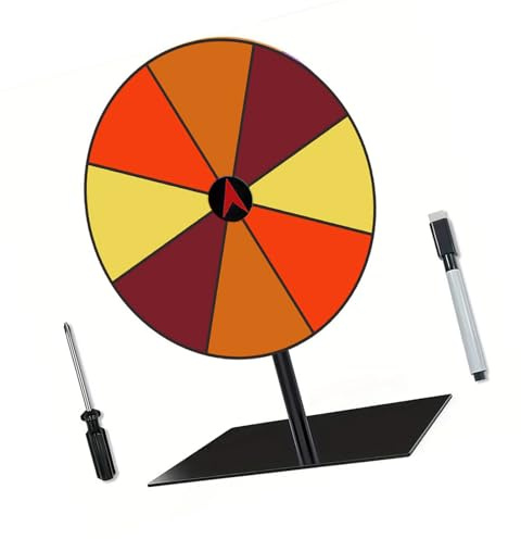 Tmboryuu Portatile Premio Roulette Ruota Gioco Da Tavolo Giradischi Etichette Rimovibili Disegni per Supermercati Attività scolastiche Personalizzabile Fortune Ruota Da Tavolo Premio Giradischi