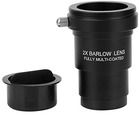 Lente Barlow 2X de 1.25 pupara LGadas, Lente Barlow con Interfaz de Rosca M42x0.75 para oculares de telescopio astronómico de 1.25 