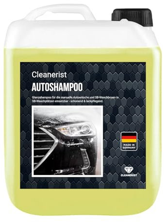 Cleanerist | 5 l Autoshampoo Konzentrat für Glanz - für manuelle Außenwäsche & SB-Waschbox - im Kanister als Snow Foam Ergänzung - Reiniger mit Glanzpolitur, für Hochdruckreiniger, PKW & LKW (AP07)