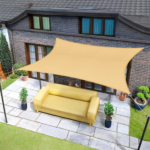 Sunnylaxx 3x5m Impermeable Toldo Vela de Sombra, Rectangular Arena Toldos Exterior Terraza Protección Rayos UV para Exteriores, Pergola, Jardín,Terrazas