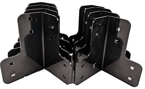 Bell Forge 8 Pcs Workbench Corner Bracket Kit Heavy Duty Sturdy Steel Angle Brackets Made in USA for Desk Shop Table Platform
