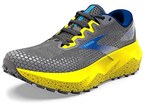 Brooks Herren Caldera 6 Sneaker, Gunmetal Surf The Web Sulphur, 41 EU