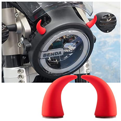 JNNJ 2Pcs Autocollants de décoration de Cornes de Diable pour Voiture, 3D Diable Autocollant pour Voiture Emblème, Autocollants Créatif Décoration Universel pour Voiture Intérieurs(Rouge)