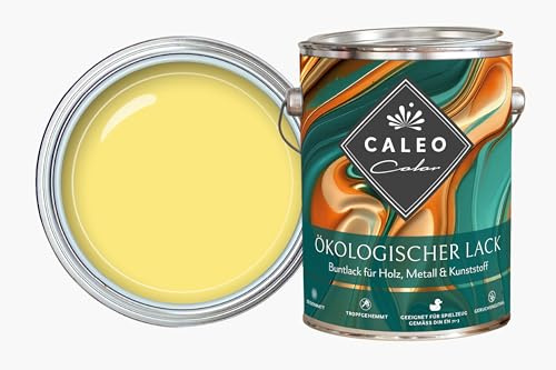 Caleo Color Sunshine Yellow Paint, 0.15 Litres, Ecological Paint for Furniture, Natural, Solvent-Free, Suitable for Toys