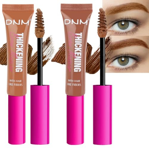 Tinted Thickening Brow Mascara,Tinted Eyebrow Gel,Waterproof, Transfer-proof, Brush to Fill in Eyebrows and Cover Gray Hairs - Cruelty Free (2pcs 03 Auburn &04 Rich Auburn)