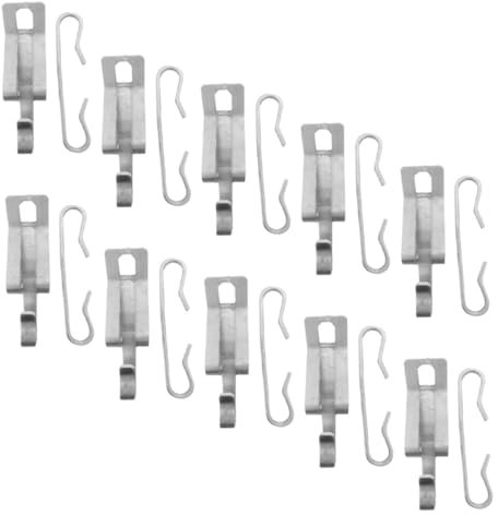Hoement 20pcs Aluminum Hook Aluminum Clip Heat Clips for Roof and Gutters Outdoor Heater Wire Gutter Cable and Spacers